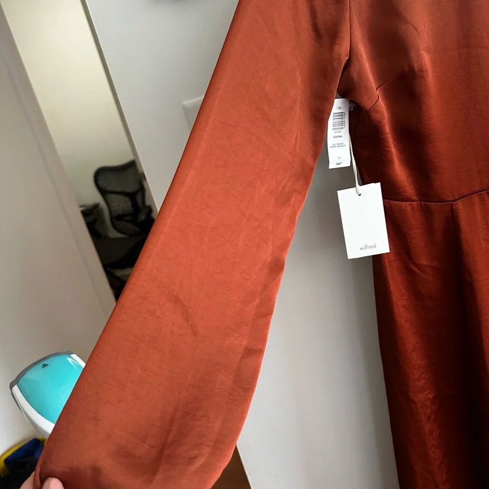 NWT Aritzia Wilfred Evora Rustwood Orange - Picture 6 of 7